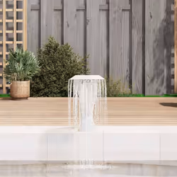 vidaXL Fontana per Piscina in Acciaio Inossidabile 64x30x52 cm Argento - Vista aggiuntiva 3