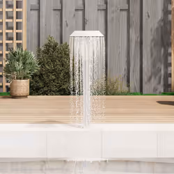 vidaXL Fontana per Piscina in Acciaio Inossidabile 50x30x90 cm Argento - Vista aggiuntiva 3