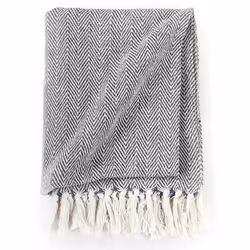 Copriletto in Cotone a Spina di Pesce 160x210 cm Blu Marinocod mxl 73285 - Vista aggiuntiva 3