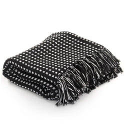Vidaxl - Copriletto in Cotone a Quadri 160x210 cm Nero 8205