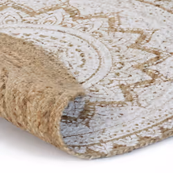 Tappeto in Juta Intrecciata con Stampa 120 cm Rotondocod mxl 105447 - Vista aggiuntiva 2