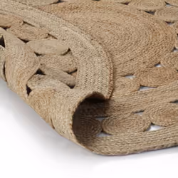Tappeto in Juta con Design Intrecciato 120 cm Rotondocod mxl 72943 - Vista aggiuntiva 2