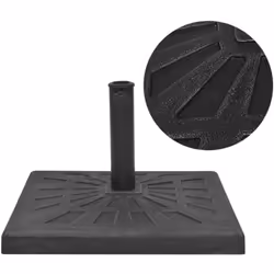Questa base per parasole, altamente decorativa, è realizzata in resina resistente agli agenti atmosferici. È dotata di un bul ...