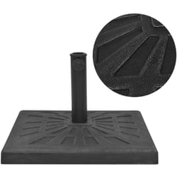 Base per Parasole Quadrata in Resina Nera 19 kg Vidaxl 6488