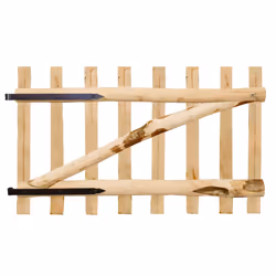 vidaXL Cancello Singolo per Recinzione in Legno di Nocciolo 100x60 cm - Vista aggiuntiva 2