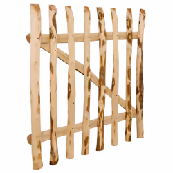 vidaXL Cancello Singolo per Recinzione in Legno di Nocciolo 100x90 cm - Vista aggiuntiva 3