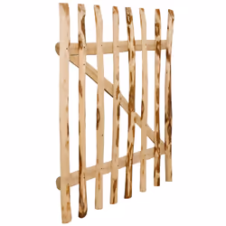 vidaXL Cancello Singolo per Recinzione in Legno di Nocciolo 100x120 cm - Vista aggiuntiva 3