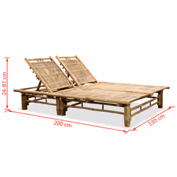 VidaXL 43715 sedia da esterno Salone Seduta imbottita Bamboo - Vista aggiuntiva 7