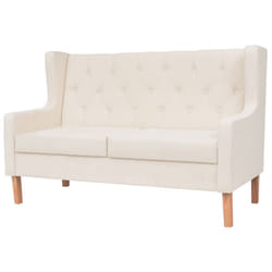 VidaXL 245450 divano 2 seduta(e) Crema, Bianco