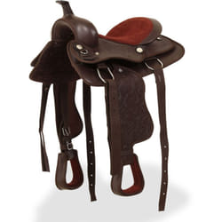 Vidaxl - Sella Western Testiera e Pettorale in Vera Pelle 13' Marrone 21884
