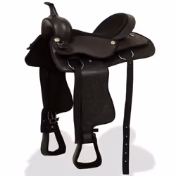 Sella Western Testiera e Pettorale in Vera Pelle 17" Nerocod mxl 83042 - Vista aggiuntiva 3