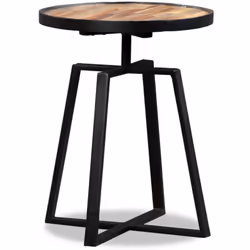 Questo fantastico tavolino industriale sarà un accessorio senza tempo per la vostra casa. Il piano in legno massello del tavo ...