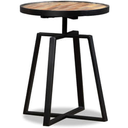Vidaxl - Tavolino Laterale, Tavolino da Salotto Rotondo Legno Massello di Teak di Recupero
