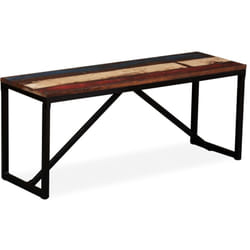 Vidaxl - Panca in Legno Massello di Recupero 110x35x45 cm 72655