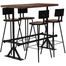 vidaXL Set da Bar 5 pz in Legno Massello di Recupero