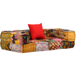 Vidaxl - Pouf Modulare a 2 Posti in Tessuto Patchwork 4716