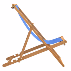 VidaXL 43803 sedia da esterno Terrazzo Seduta imbottita Tessuto, Teak Blu, Marrone - Vista aggiuntiva 4