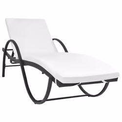 VidaXL 274869 sedia da esterno Salone Seduta imbottita Rattan sintetico, Acciaio Crema, Bianco