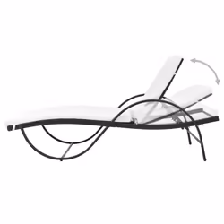 VidaXL 274869 sedia da esterno Salone Seduta imbottita Rattan sintetico, Acciaio Crema, Bianco