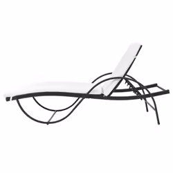 VidaXL 274869 sedia da esterno Salone Seduta imbottita Rattan sintetico, Acciaio Crema, Bianco - Vista aggiuntiva 4