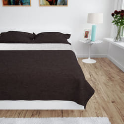 Copriletto Double-Face Trapuntato 230x260 cm Crema e Marrone Vidaxl 2543