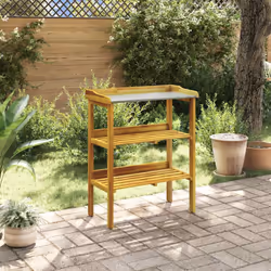 Questa fioriera in legno a 2 ripiani oltre ad avere un utilizzo pratico, come tavolo da usare quando si effettua l'invasatura ...