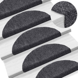 Vidaxl - Tappetini Autoadesivi per Scale 15 pz 56x17x3 cm Grigio Scuro
