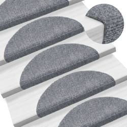 Vidaxl - Tappetini Autoadesivi per Scale 15 pz 56x17x3 cm Grigio Chiaro