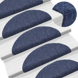 Vidaxl - 15 pz Tappetini Autoadesivi per Scale, Tappeti Antiscivolo per Scale Interne per Bambini 56x17x3 cm Blu