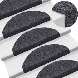 Vidaxl - Tappetini Autoadesivi per Scale 15 pz 65x21x4 cm Grigio Scuro