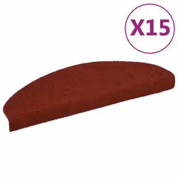 vidaXL Tappetini Autoadesivi per Scale 15 pz 65x21x4 cm Rosso - Vista aggiuntiva 2