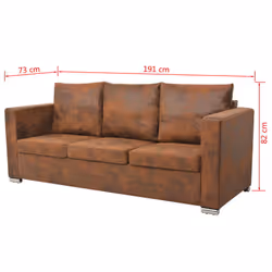 VidaXL 274884 set di mobili per soggiorno Marrone - Vista aggiuntiva 5