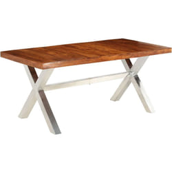 Tavolo da Pranzo in Legno Massello 180x90x76 cm vidaXL