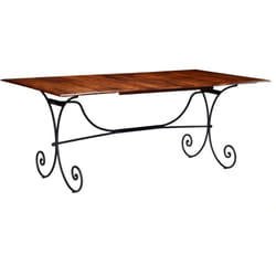 Vidaxl - Tavolo da Pranzo in Legno Massello Finitura Ambra 200x100x76 cm 178507