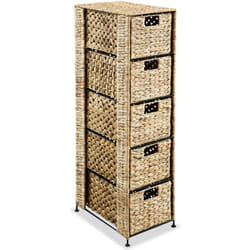 Vidaxl - Mobile Moderno, Armadietto Portaoggetti 5 Cesti 25,5x37x100 cm Giacinto d'Acqua 5237