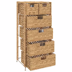 vidaXL Armadietto Portaoggetti 6 Cesti 47x37x100 cm Giacinto d'Acqua - Vista aggiuntiva 3