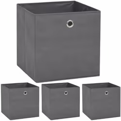 Questi pratici contenitori si adatteranno perfettamente a qualsiasi tipo di scaffale. I contenitori sono realizzati in tessut ...