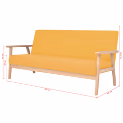 VidaXL 274917 divano Giallo - Vista aggiuntiva 8