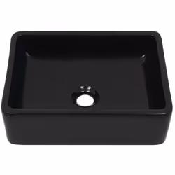 vidaXL Lavandino Rettangolare in Ceramica Nero 41x30x12 cm - Vista aggiuntiva 3