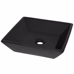 vidaXL Lavandino Quadrato in Ceramica Nero 41,5x41,5x12 cm - Vista aggiuntiva 2