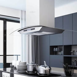 Vidaxl - Cappa a Isola 90cm con Display lcd e Sensore Touch 756 m³/h led