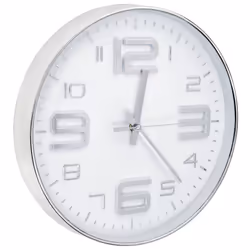 vidaXL Orologio da Parete 30 cm Argento - Vista aggiuntiva 3
