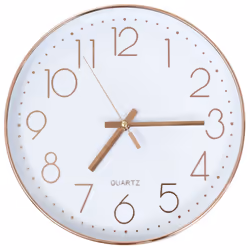 vidaXL Orologio da Parete 30 cm Oro Rosa - Vista aggiuntiva 2