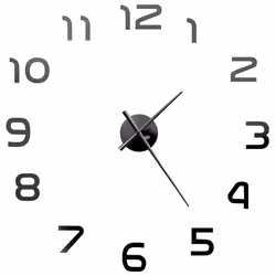 vidaXL Orologio da Parete 3D in Stile Moderno 100cm XXL Nero - Vista aggiuntiva 3