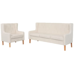 VidaXL 274929 divano 3 seduta(e) Crema, Bianco