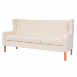 VidaXL 274929 divano 3 seduta(e) Crema, Bianco