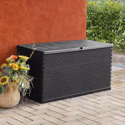 Baule da Giardino Antracite 120x56x63 cm in Rattan PPcod mxl 120994 - Vista aggiuntiva 3
