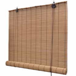 vidaXL Tenda Avvolgibile in Bambù 80x220 cm Marrone - Vista aggiuntiva 2