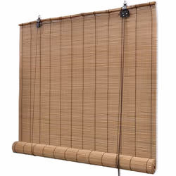 vidaXL Tenda Avvolgibile in Bambù 140x220 cm Marrone - Vista aggiuntiva 2