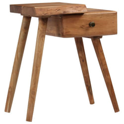 Comodino da Camera da Letto, Tavolino da notte in Legno Massello d'Acacia 45x32x55cm vidaXL